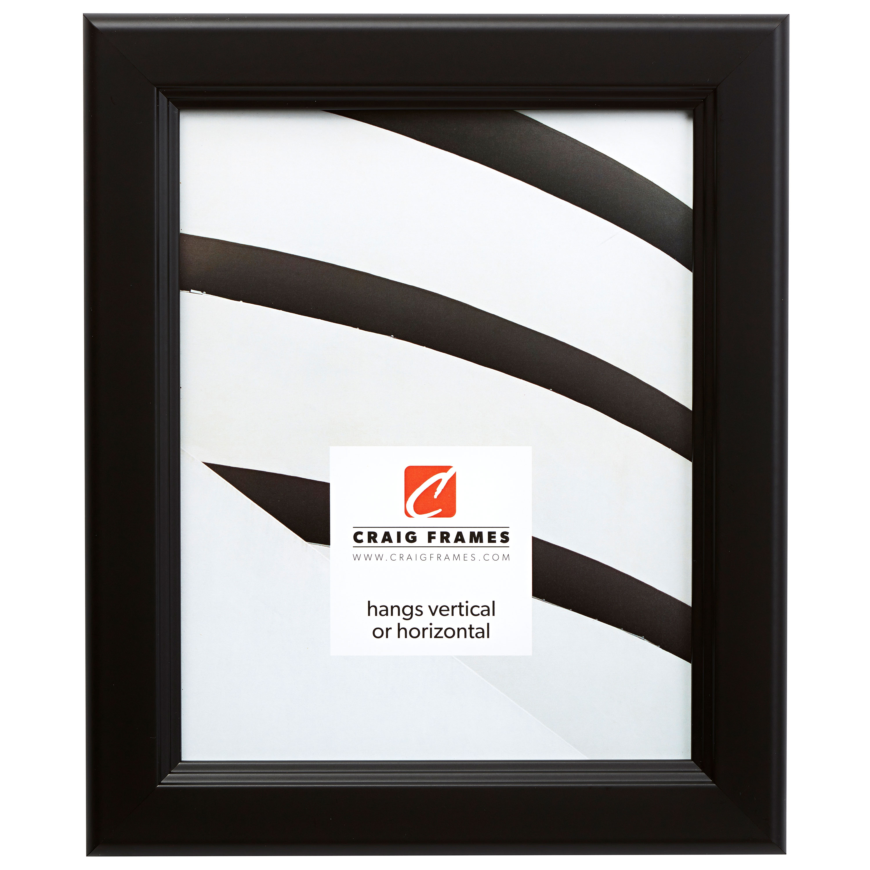 Craig Frames Mossehaus, 1.25" Wide Contemporary Satin Black Picture