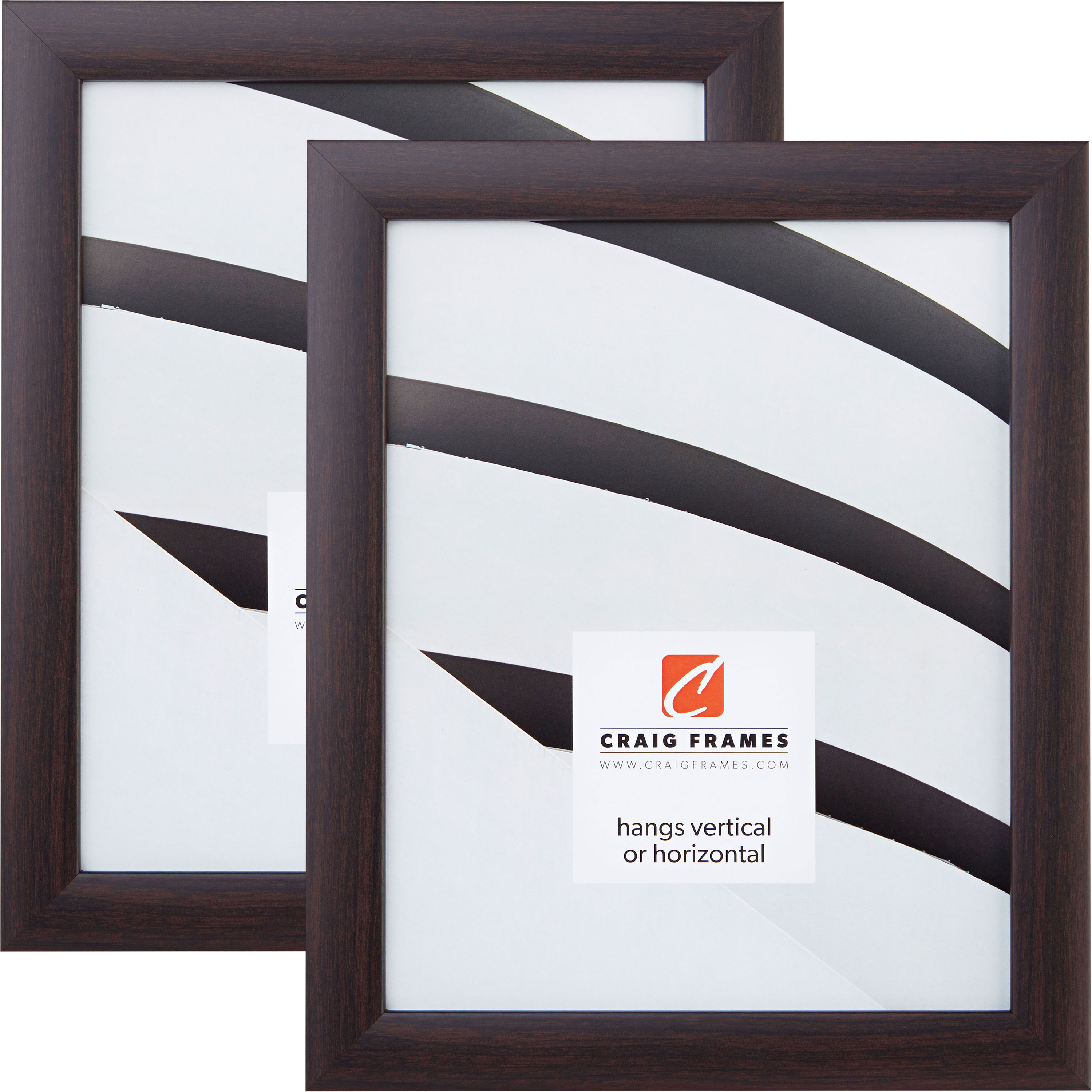 Home Décor 23247616 12x16 Walnut Brown Picture Frame Matted to Display