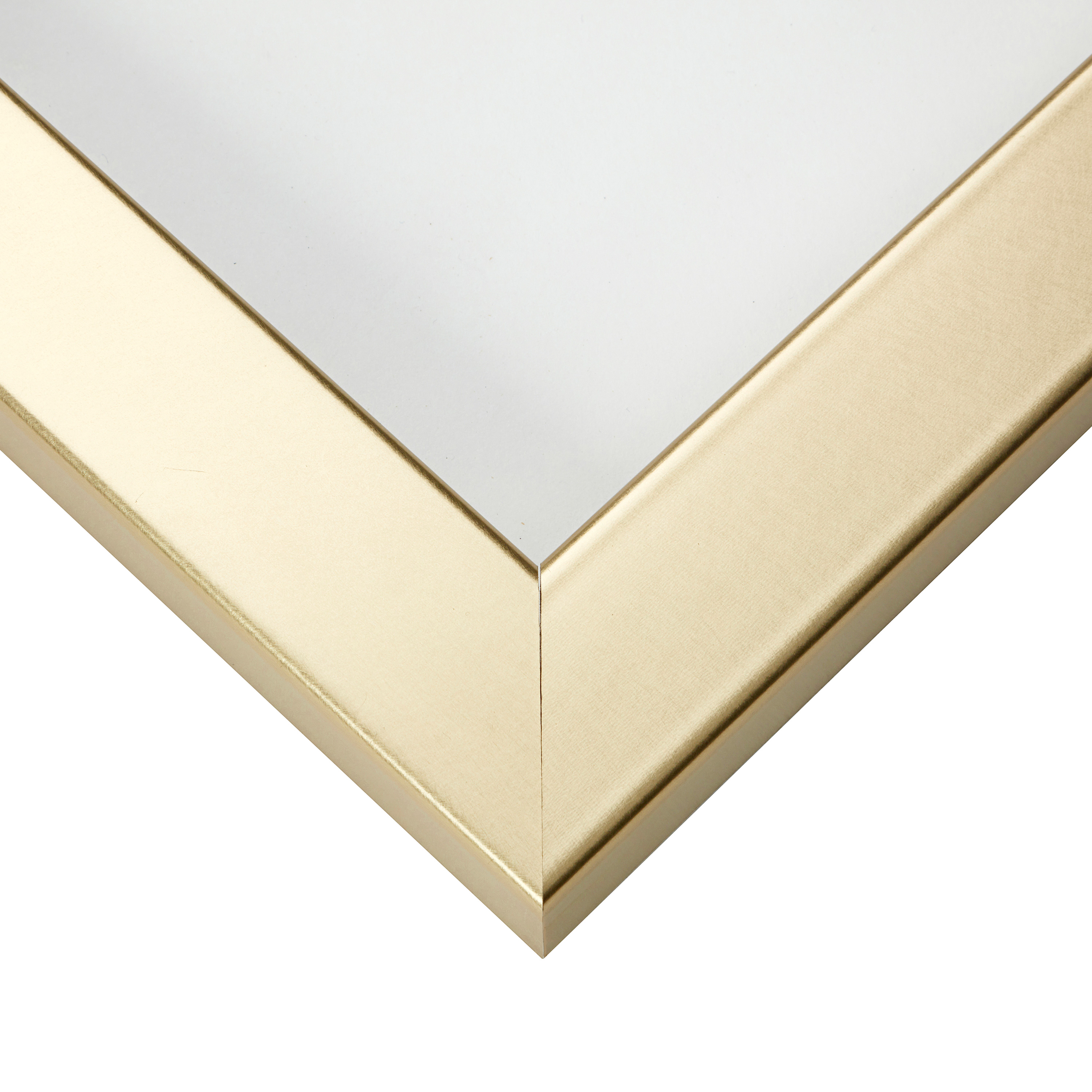 Craig Frames Bauhaus 125, Modern Brushed Gold Picture Frame With a Mat