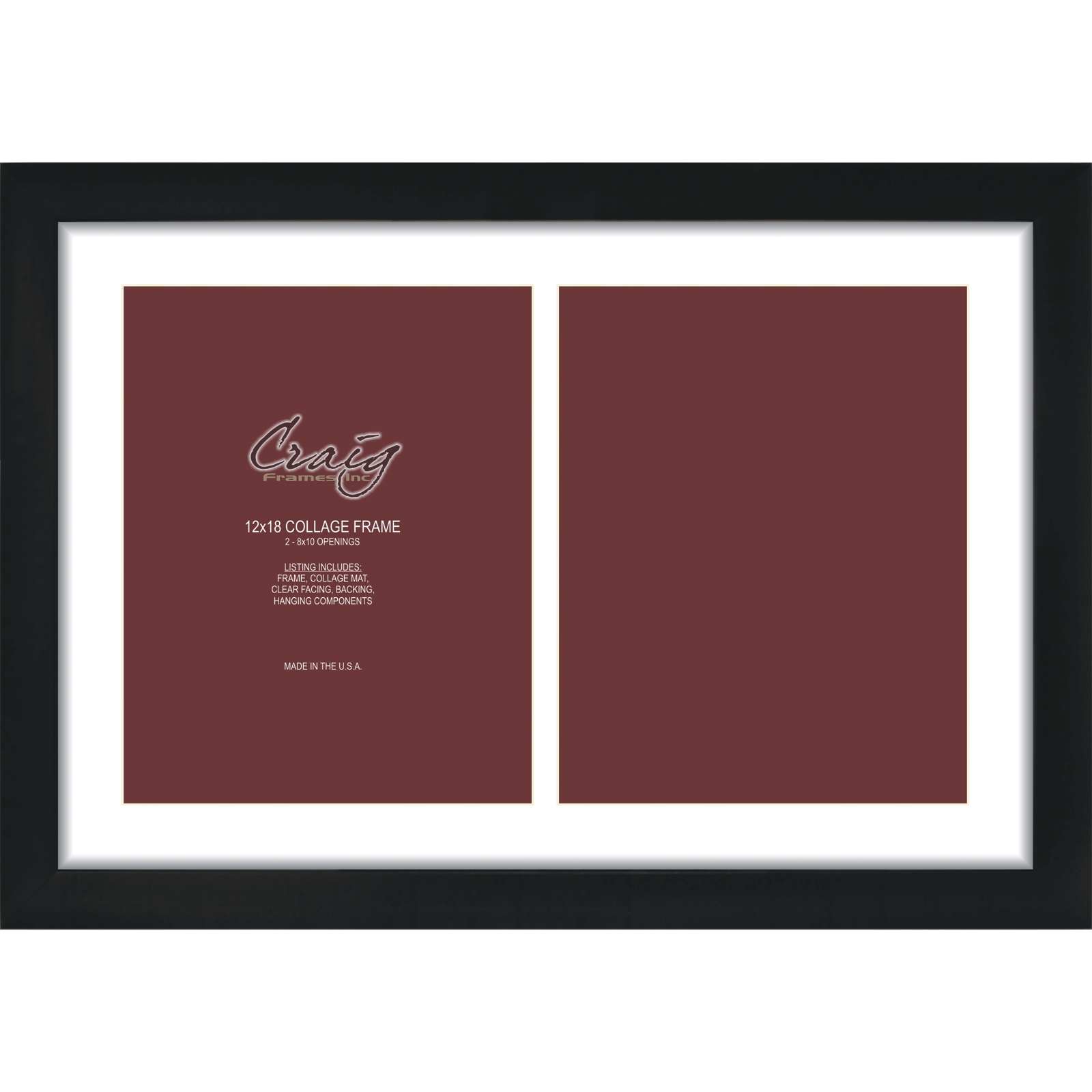 2/" Satin Black Picture Frame 23/" 24/" Sizes Craig Frames Contemporary Upscale