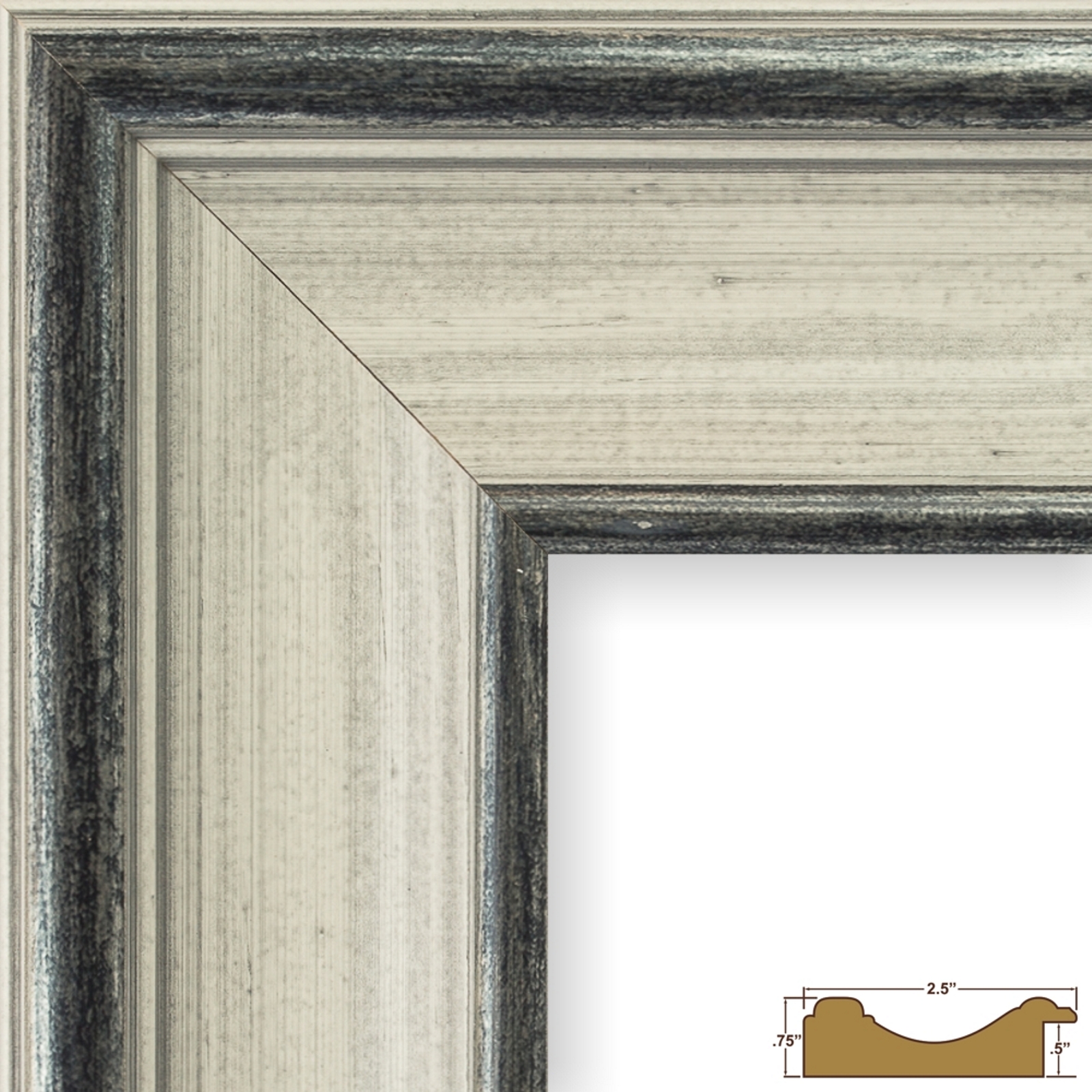 Craig Frames Colonial Newport, 2.5" Light Gray Wood Picture Frame eBay