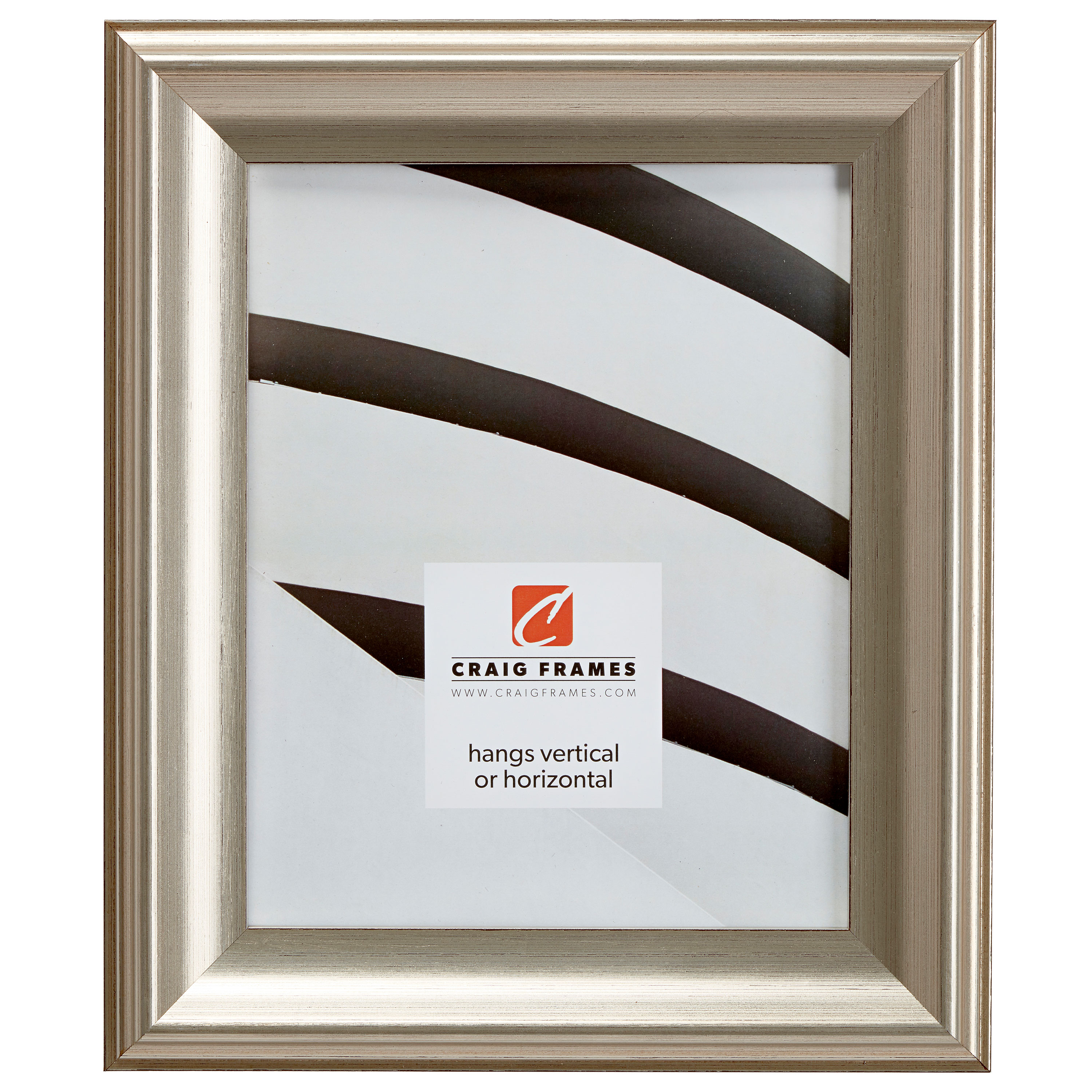 Craig Frames Fire & Ice, 1.8" Brushed Silver Wood Picture Frame eBay